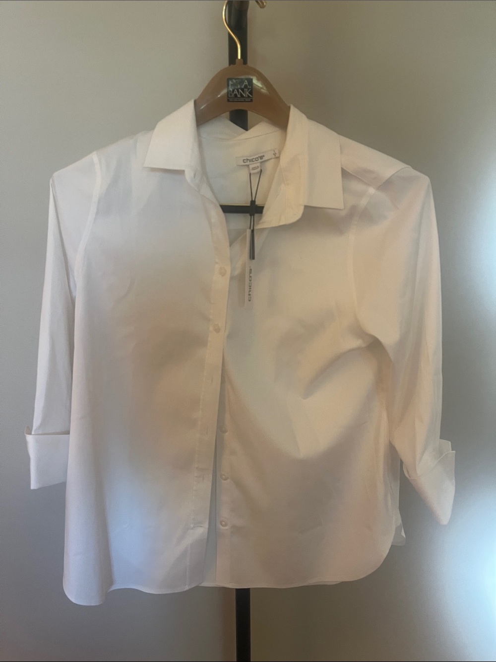 NWT Chico's White Classic Button-Up Shirt
